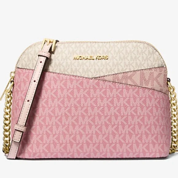 🌷 Michael Kors Jet Set Travel Medium Color-Block Signature Logo Crossbody Bag 🌷 - Picture 15 of 16